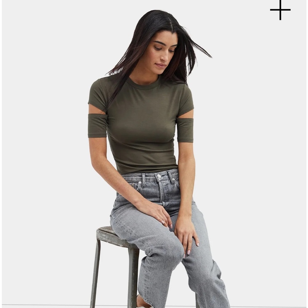 Marcella Moda Esme Top, small. Color is dark gray